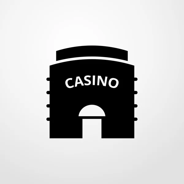 Ícone do edifício do casino. Projeto plano —  Vetores de Stock