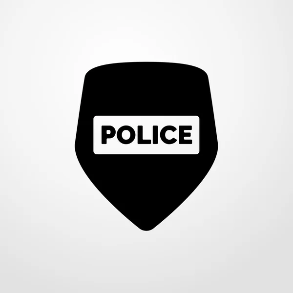 Icône de bouclier de police. design plat — Image vectorielle