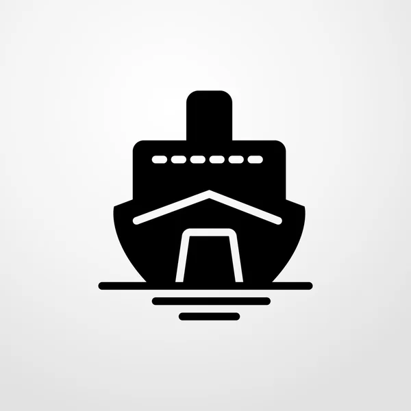 Hajó ikonra. Lapos kivitel — Stock Vector