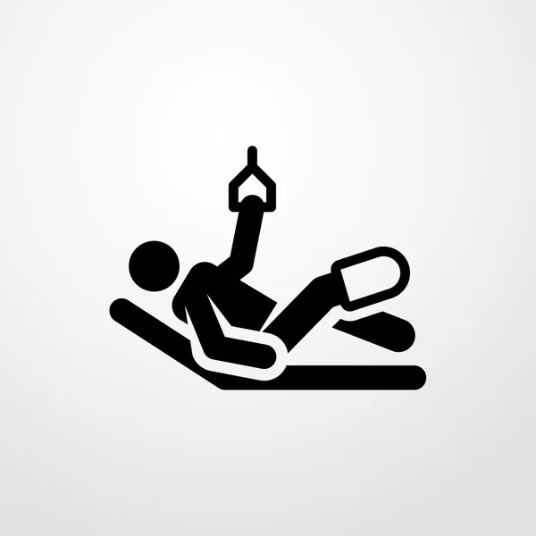 Sick man with fractures icon. Flat design — Stock Vector