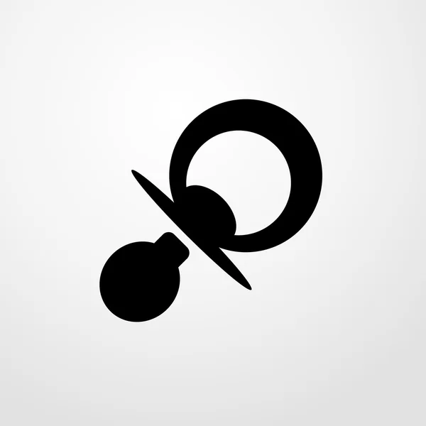 Baby nipple icon. Flat design — Stock Vector