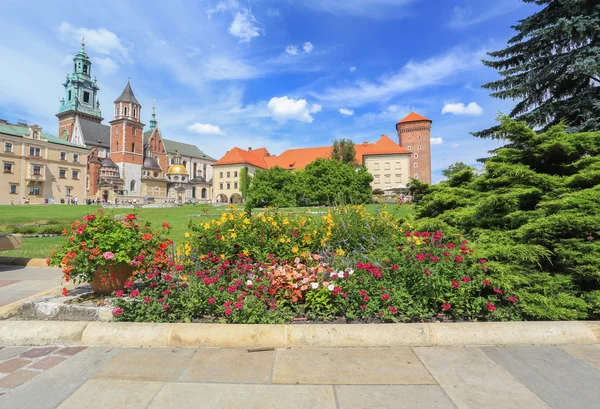 Widok zamku na Wawelu w Krakowie, Polska — Zdjęcie stockowe