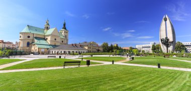 Rzeszow, Polonya tarihi kent eski şehirde bir görünümünü