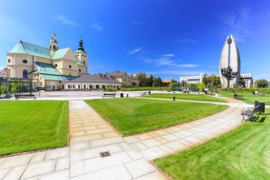 Rzeszow, Polonya tarihi kent eski şehirde bir görünümünü