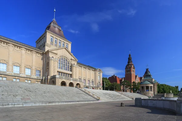 Widok miasta Szczecina (szczeciny). Polska — Zdjęcie stockowe