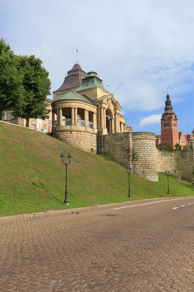 Widok miasta Szczecina (szczeciny). Polska — Zdjęcie stockowe