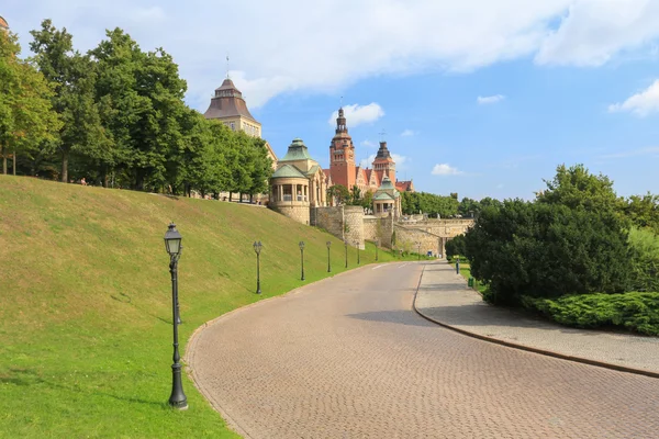 Widok miasta Szczecina (szczeciny). Polska — Zdjęcie stockowe