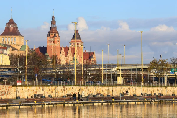 Une vue sur la ville de Szczecin en Pologne — Photo