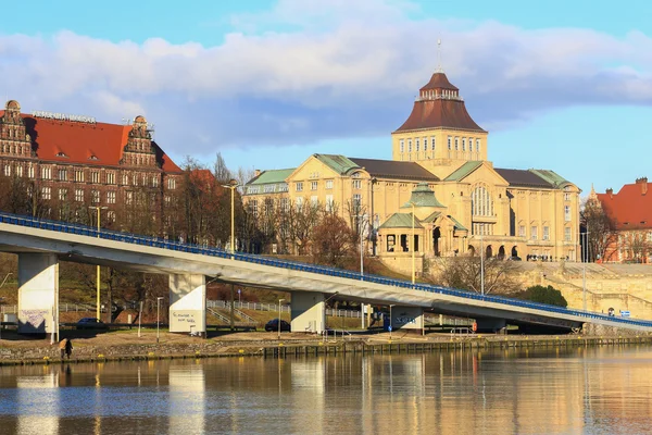 Вид на город Щецин в Польше — стоковое фото