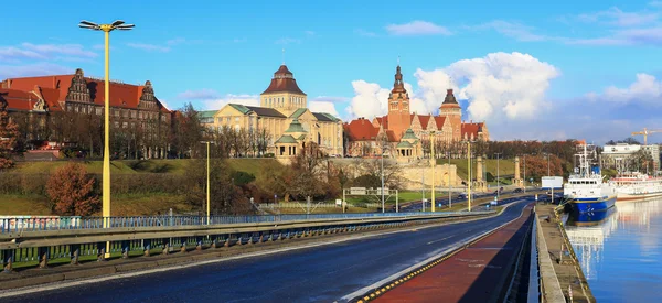 Uma vista da cidade de Szczecin na Polônia — Fotografia de Stock