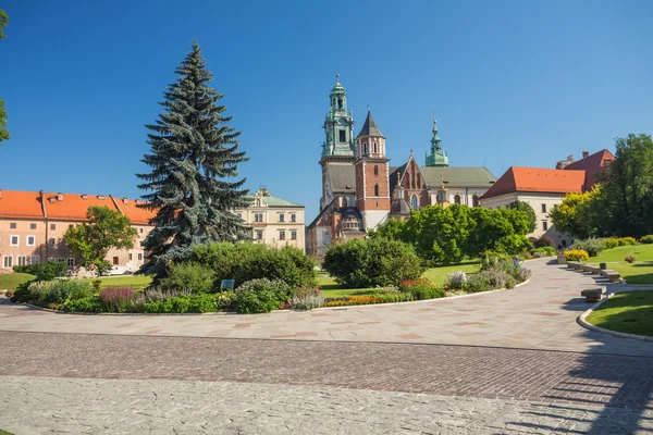 Вид на замок в Кракове / Польша — стоковое фото