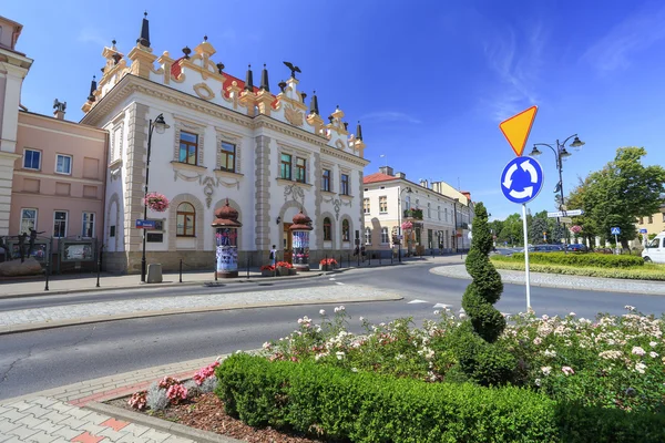 Widok zabytkowej architektury placu mein w Rzeszowie — Zdjęcie stockowe
