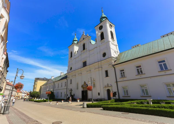 Widok zabytkowej architektury placu mein w Rzeszowie — Zdjęcie stockowe