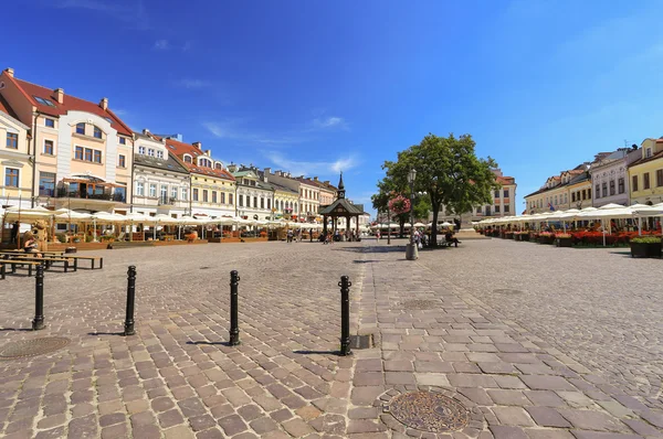 Widok na stary plac w Rzeszów, Polska — Zdjęcie stockowe