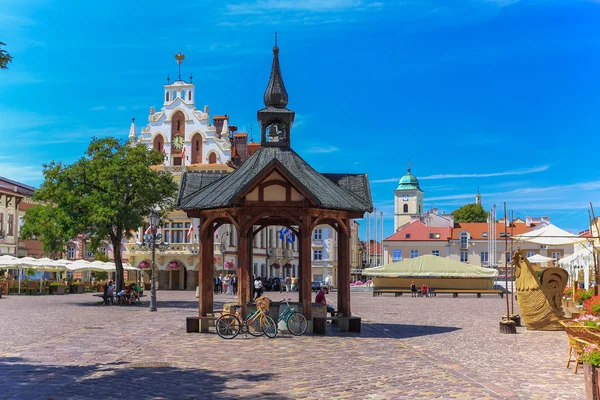 Rzeszow mein meydanında tarihi mimari bir görünümünü