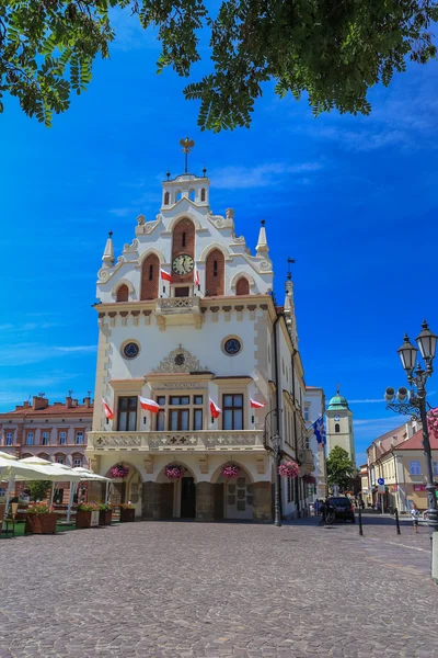 Widok zabytkowej architektury placu mein w Rzeszowie — Zdjęcie stockowe