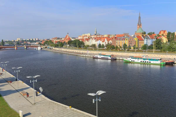 Вид на Щецин, город в Польше — стоковое фото