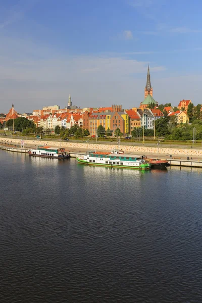 Вид на Щецин, город в Польше — стоковое фото