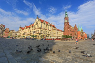Wroclaw, Polonya eski kare görünümü