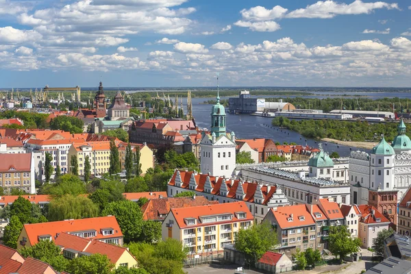 Uma vista do Szczecin, cidade na Polônia — Fotografia de Stock