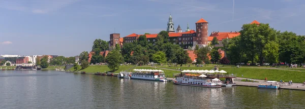 Widok zamku na Wawelu w Krakowie — Zdjęcie stockowe