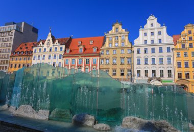 Wroclaw, Polonya eski kare görünümü