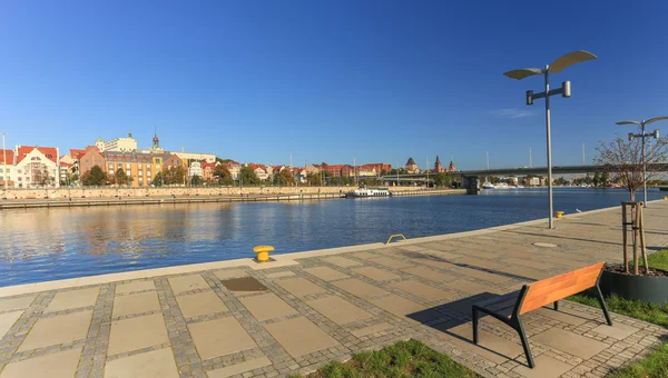 Malowniczy widok miasta Szczecin w Polsce — Zdjęcie stockowe