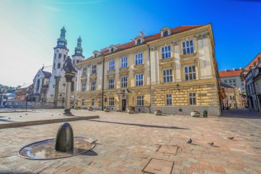 En eski sokakta Krakow - Polonya