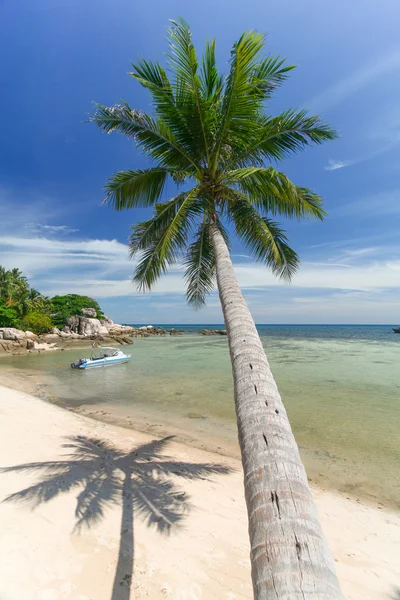 Egy trópusi szigeten fekvő, holiday beach — Stock Fotó