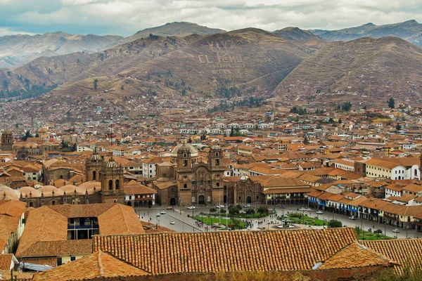 Uma vista da cidade de Cuzco no Peru — Fotografia de Stock