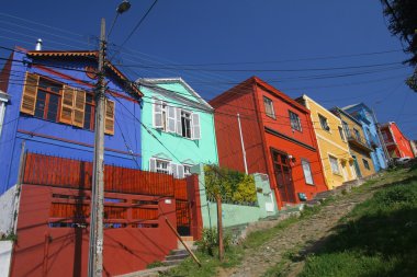 Valparaiso Şili'deki bir görünümünü