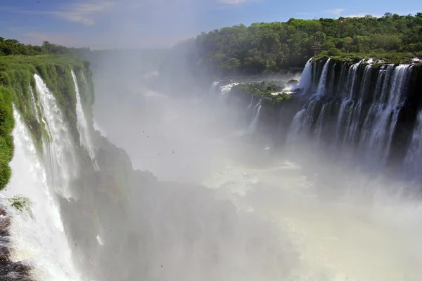 A festői kilátást az iguazu falls, Argentína és Brazília — Stock Fotó