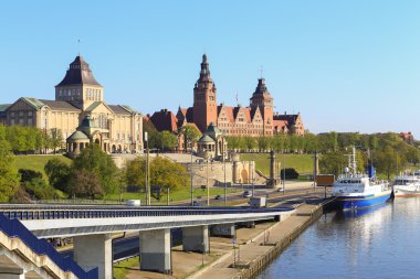 Szczecin (kıllar) Polonya bir görünümünü