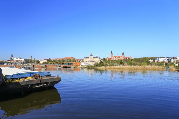 Widok z Polska Szczecin (Szczecina) — Zdjęcie stockowe