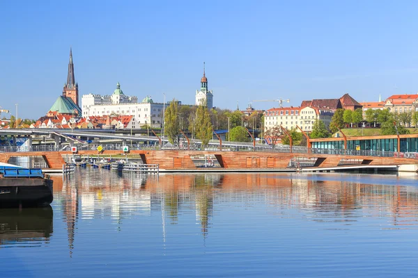 Uma vista da cidade de Szczecin na Polônia — Fotografia de Stock
