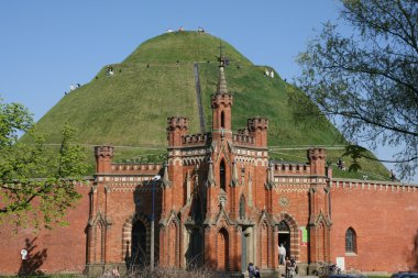 View of the mound Kosciuszkow in Krakow, Poland clipart