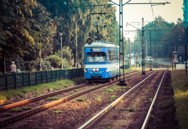 Görünümü tramvay. Toplu taşıma