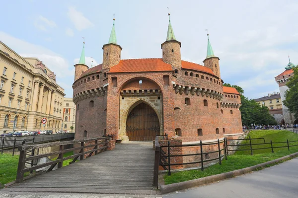 Vista de la fortificación histórica en Cracovia / Polonia — Foto de Stock