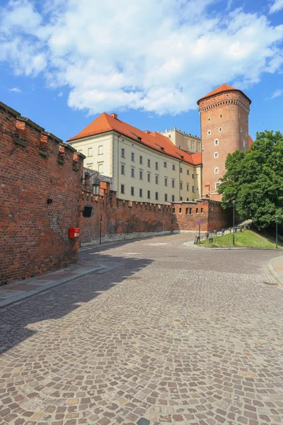 Veduta del castello reale di Cracovia / Polonia — Foto Stock