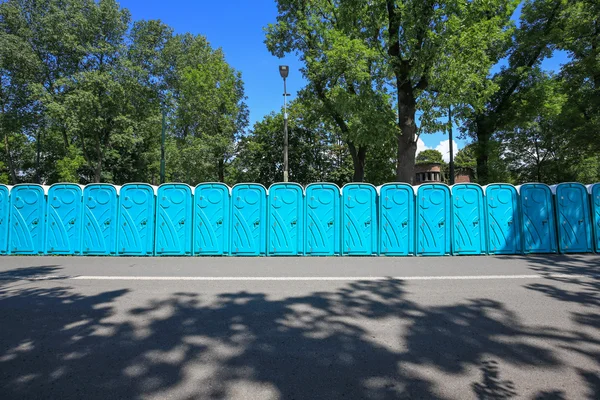 View of the portable public toilets — Stock Photo, Image