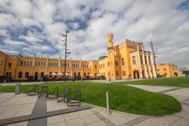  Genel tren istasyonu Wroclaw görünümünü. Polonya