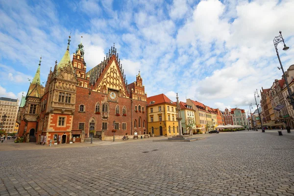 Vista del mercado en Wroclaw, Polonia — Foto de Stock