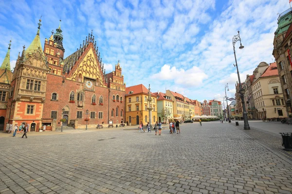 View of the marketplace in Wroclaw, Poland — Stock Photo, Image