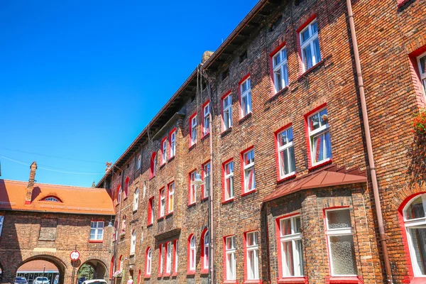 District of Katowice - Nikiszowiec, Poland, historical traditional residential buildings — Stock Photo, Image