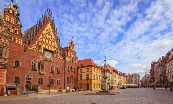 Szczecin, Ratusz miejski, zabytkową architekturę — Zdjęcie stockowe