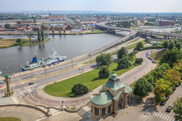 Panorama miasta z Szczecin, Polska — Zdjęcie stockowe