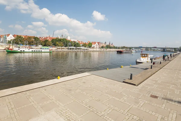 Szczecin Panorama görünümünü / waterfront / Polonya — Stok fotoğraf