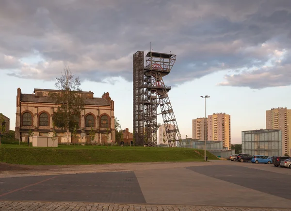 Katowice şehrinde maden görünümünü. Polonya