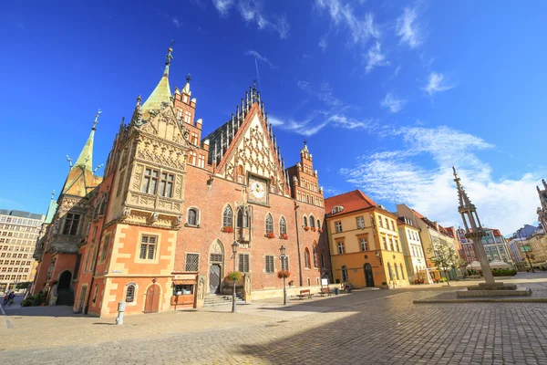 Vista del Mercado en Wroclaw. Polonia — Foto de Stock