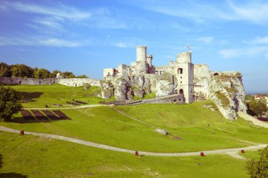 Kalenin doğal görünümü Ogrodzieniec köyde mahveder. Polonya